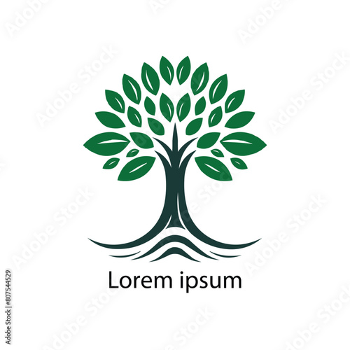 Vector silhouette of a tree