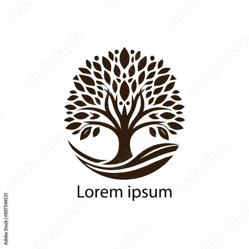 Vector silhouette of a tree