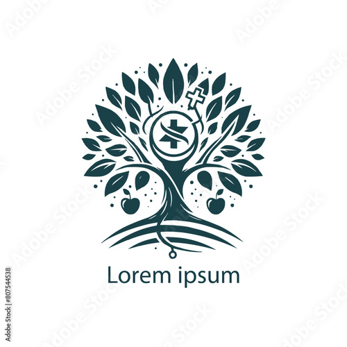 Vector silhouette of a tree