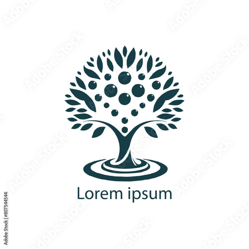 Vector silhouette of a tree