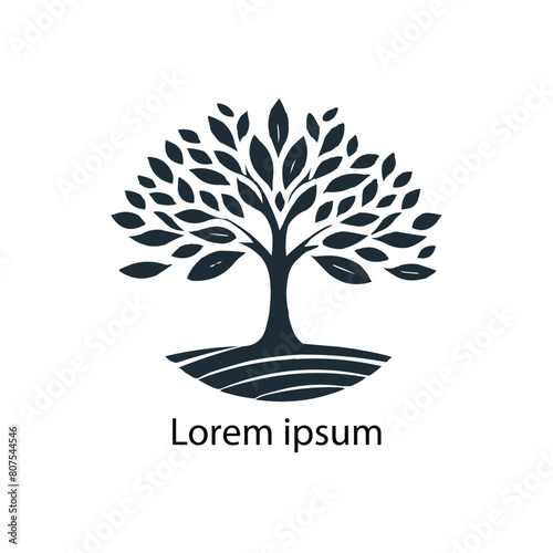 Vector silhouette of a tree