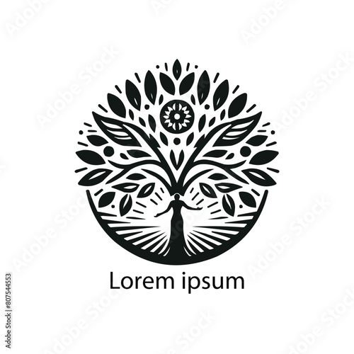 Vector silhouette of a tree