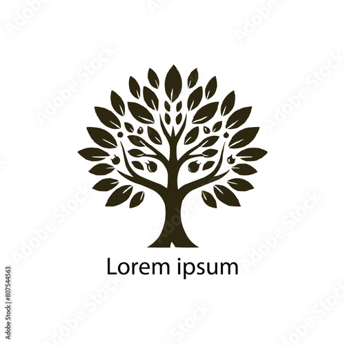 Vector silhouette of a tree