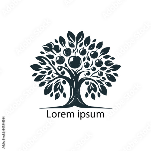 Vector silhouette of a tree
