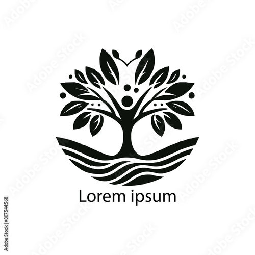 Vector silhouette of a tree