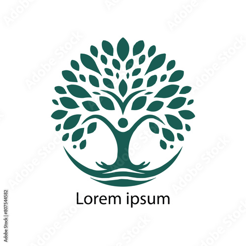 Vector silhouette of a tree