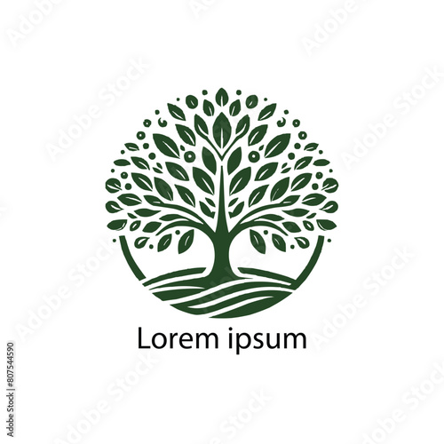 Vector silhouette of a tree