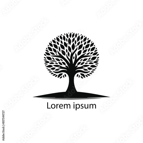 Vector silhouette of a tree