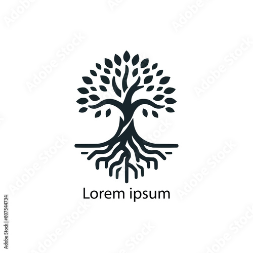 Vector silhouette of a tree