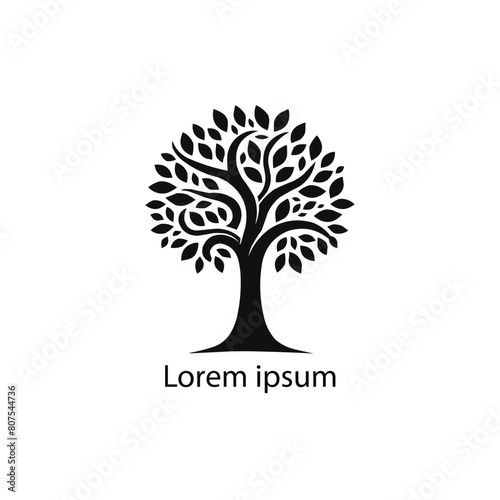 Vector silhouette of a tree
