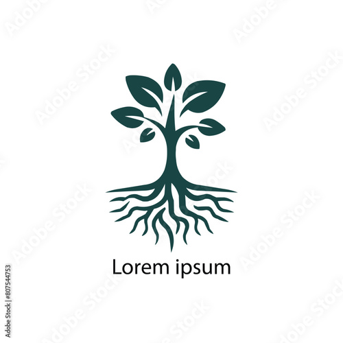 Vector silhouette of a tree