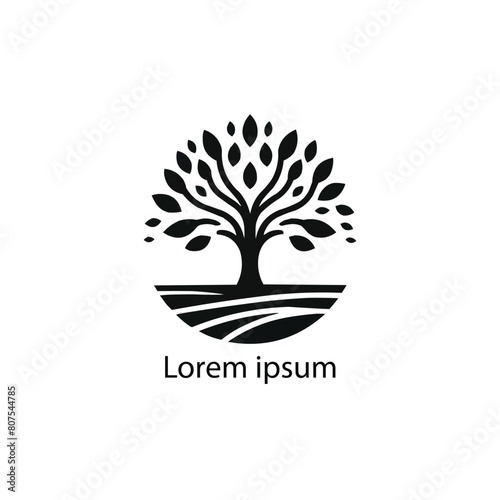 Vector silhouette of a tree