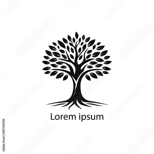 Vector silhouette of a tree