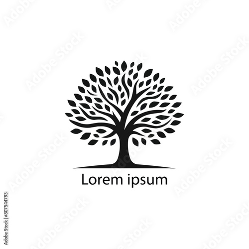 Vector silhouette of a tree