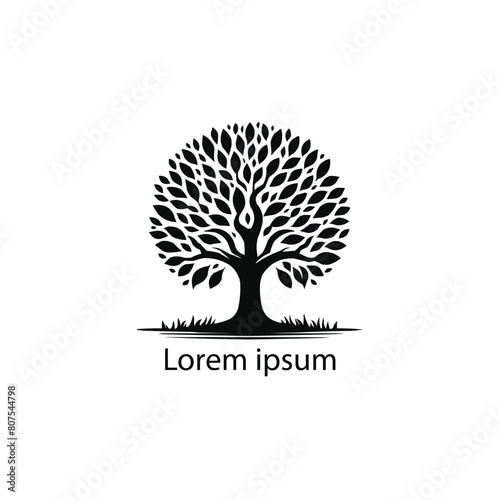 Vector silhouette of a tree