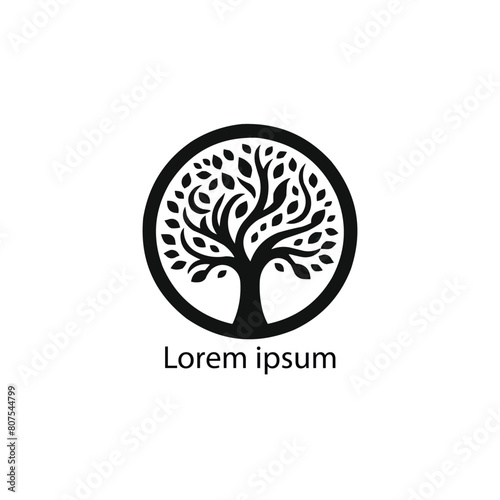 Vector silhouette of a tree