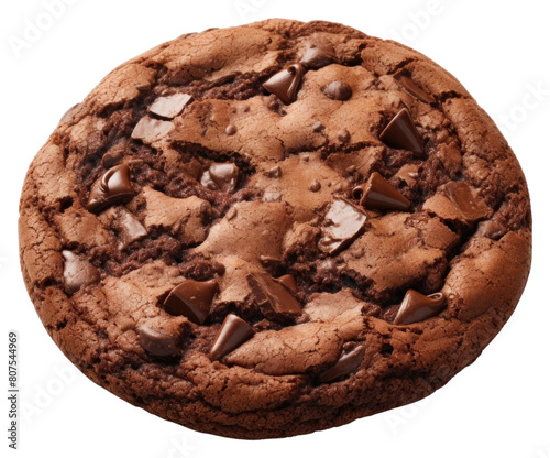 PNG  Chocolate cookie dessert food white background. photo