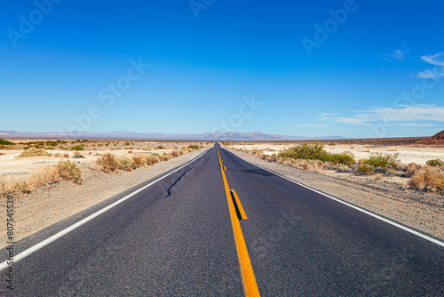 Empty road on the desert