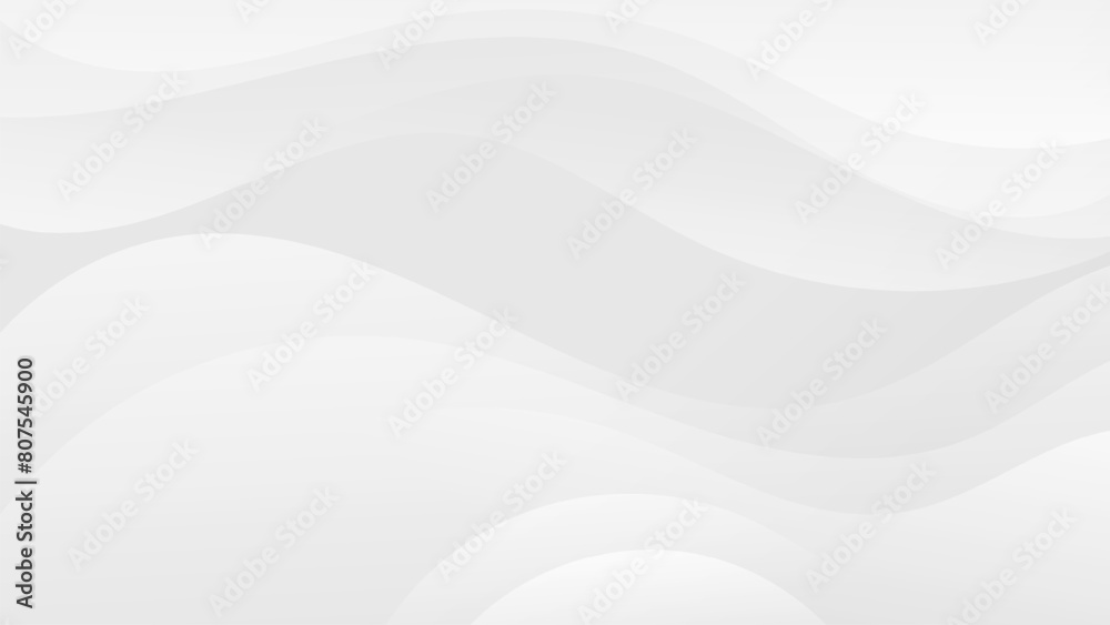 Fototapeta premium Modern White Wave Banner. Create a modern and dynamic visual impact with smooth white waves. Perfect for eye catching headers, promotional banners, and graphic elements