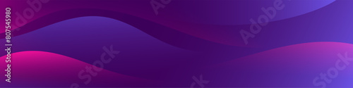 Elegant Violet Blue Gradient Wave Banner. Achieve an elegant and dynamic look with gradient waves in violet blue hues. Ideal for eye catching headers, promotional banners, and graphic elements