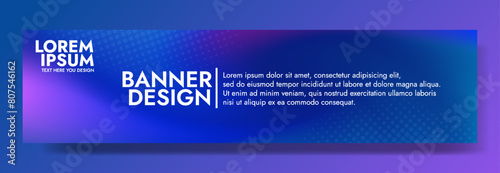 Violet and Blue Abstract Mesh Blur Banner. Create captivating promotional banners, social media posts and presentation graphics with a mesmerizing violet and blue mesh wave blur template