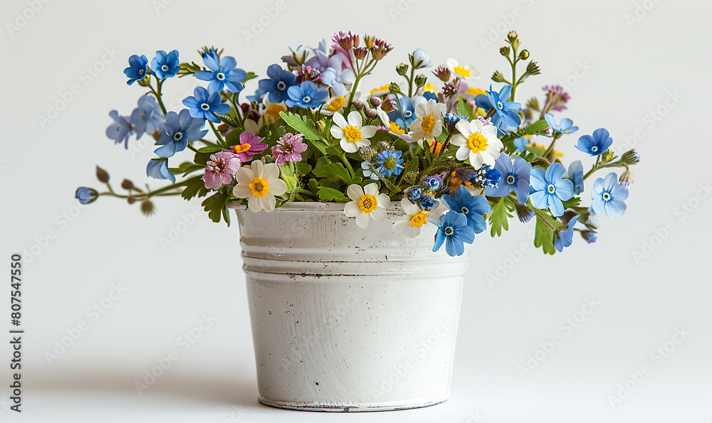 A vibrant array of paper-like flowers in a sleek pot. Generate AI