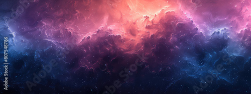 A vibrant and dynamic background of dark  swirling clouds with hints of pink and blue hues. Created with Ai