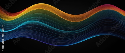 abstract colorful wavy line background illustration. colorful wavy line backdrop. suitable for banner, poster and social media post.