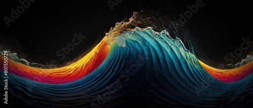 abstract colorful wavy line background illustration. colorful wavy line backdrop. suitable for banner, poster and social media post.