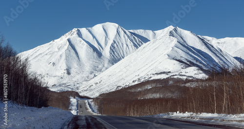 Kamchatka Territory, federal road among the spurs of the Ganalsky ridge