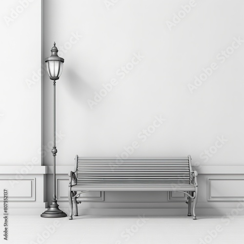 Hallway bench steelgray photo