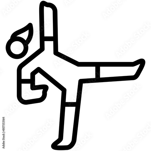 yoga line icon