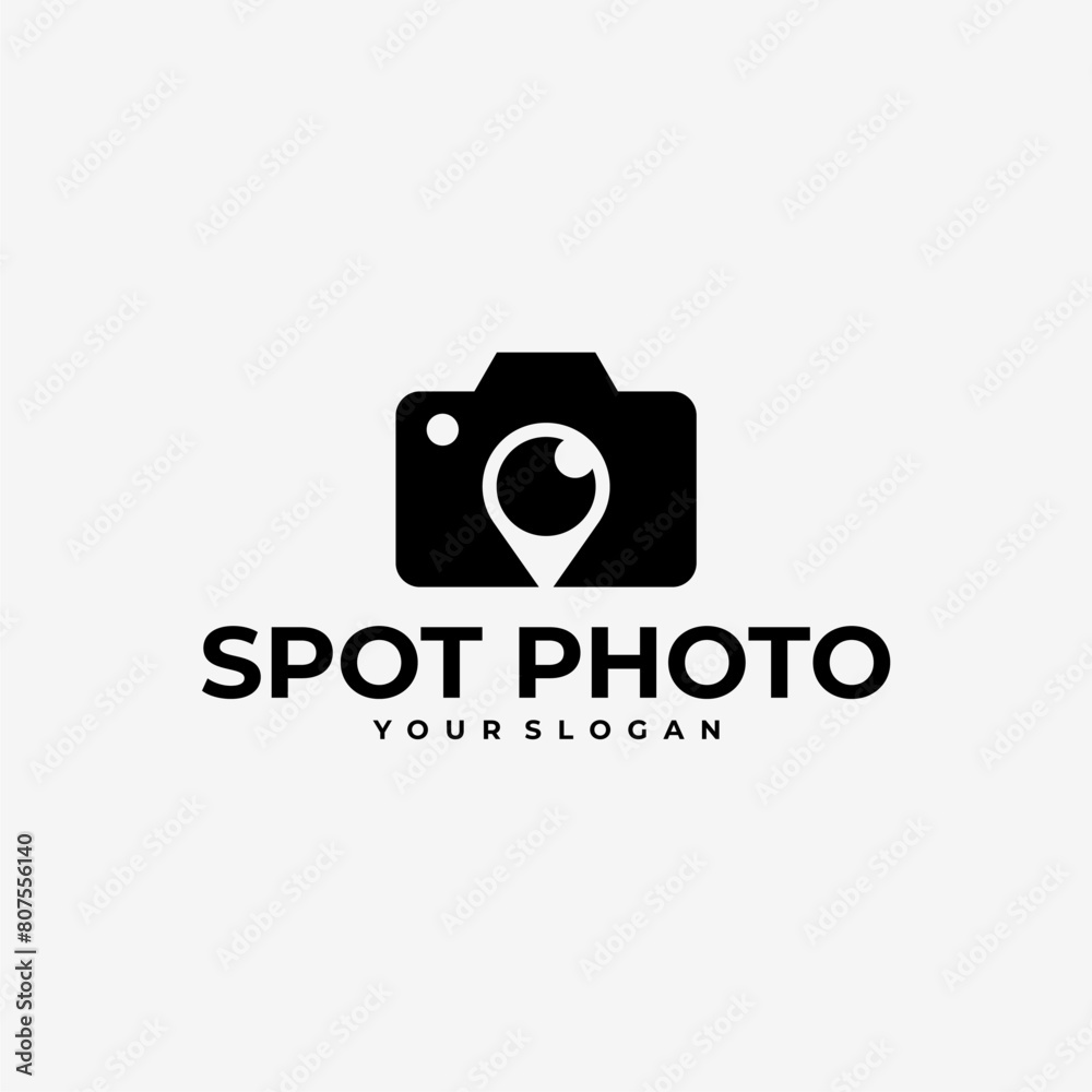 SPOT PHOTO CAMERA LOCATION PIN LOGO VECTOR ICON ILLUSTRATION SPOT PHOTO CAMERA LOCATION PIN LOGO VECTOR ICON ILLUSTRATION