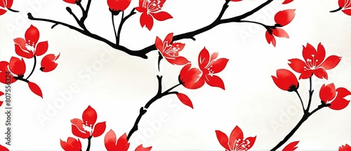 Sakura Cherry Blossom Japanese Floral Background