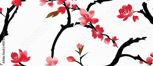 Sakura Cherry Blossom Japanese Floral Background