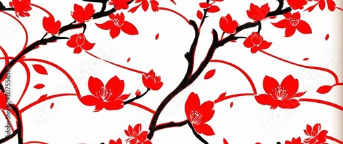 Sakura Cherry Blossom Japanese Floral Background
