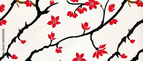 Sakura Cherry Blossom Japanese Floral Background