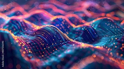 Wallpaper Mural Visual metaphor of digital data flow in a vibrant and dynamic pattern Torontodigital.ca