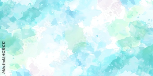 Blue and Green Watercolor Background