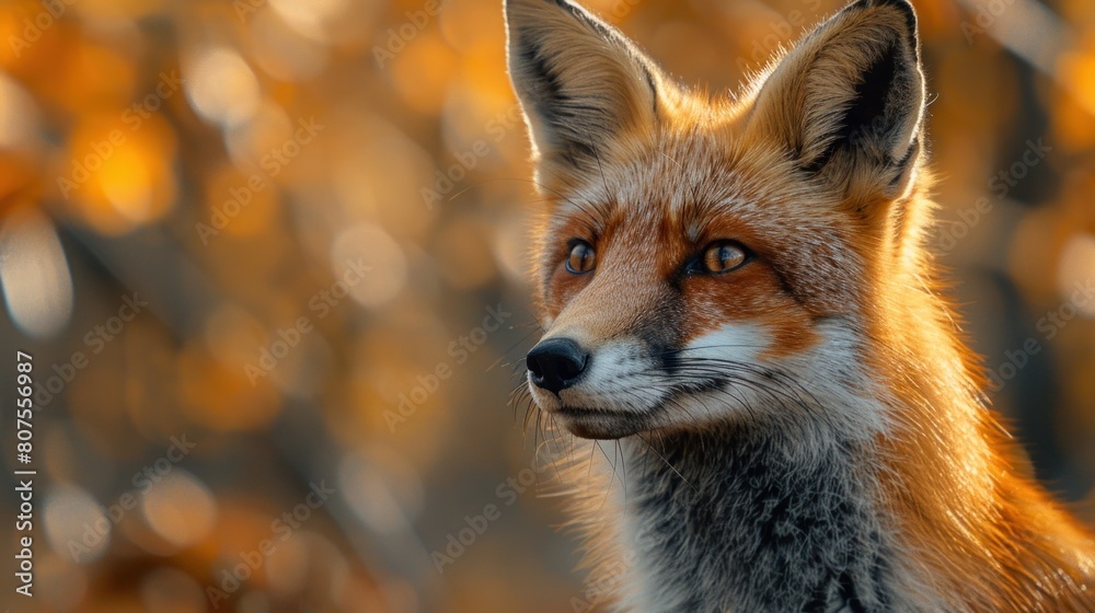 Fototapeta premium Close Up of a Fox in Blurry Background