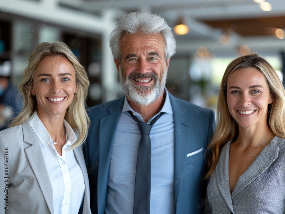 Group of Three People Standing