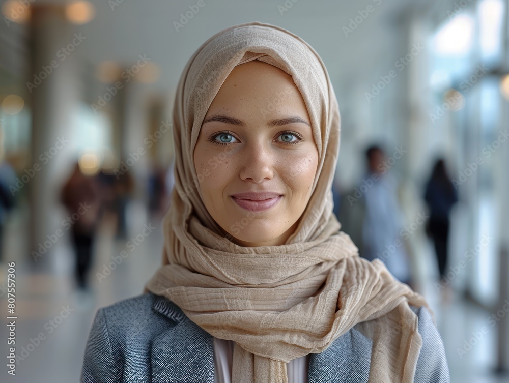 Smiling Woman in Headscarf Smiling Woman in Headscarf