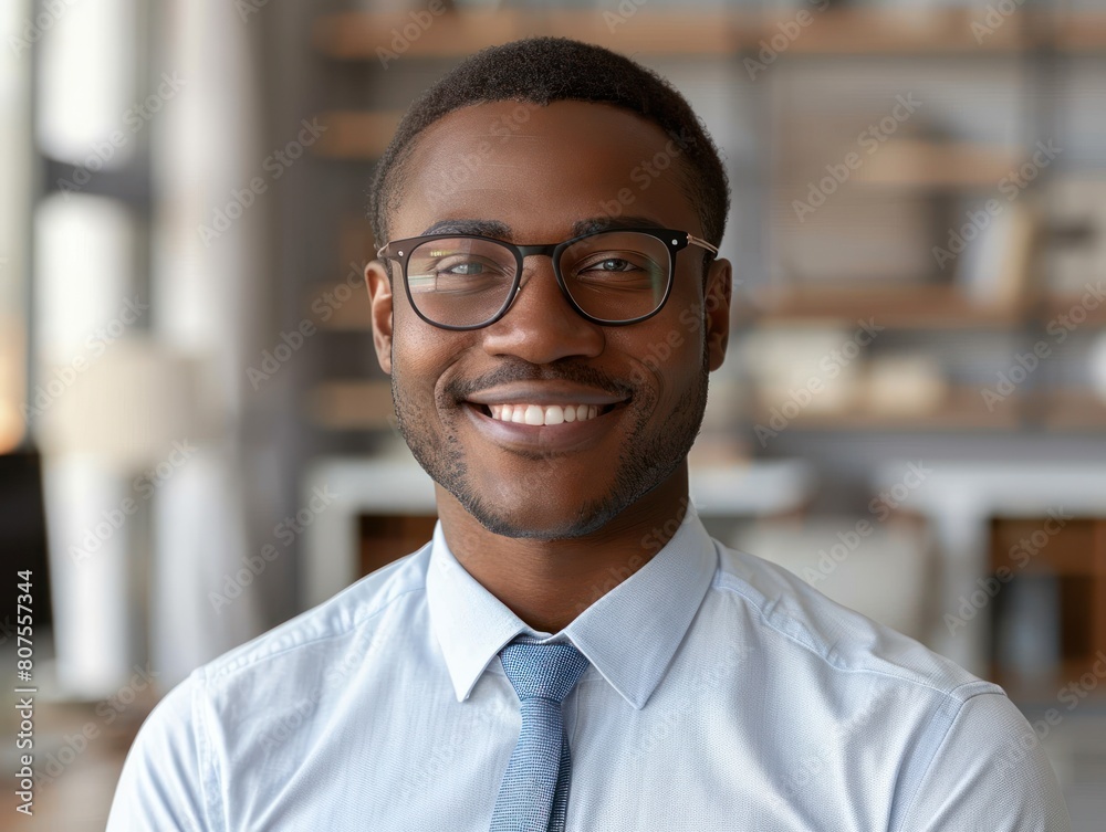 Man in Glasses With Blue Tie Man in Glasses With Blue Tie