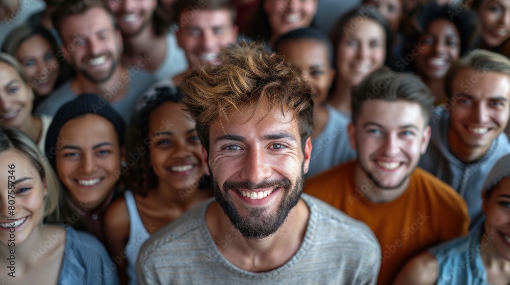 Large Group Smiling for Camera Large Group Smiling for Camera