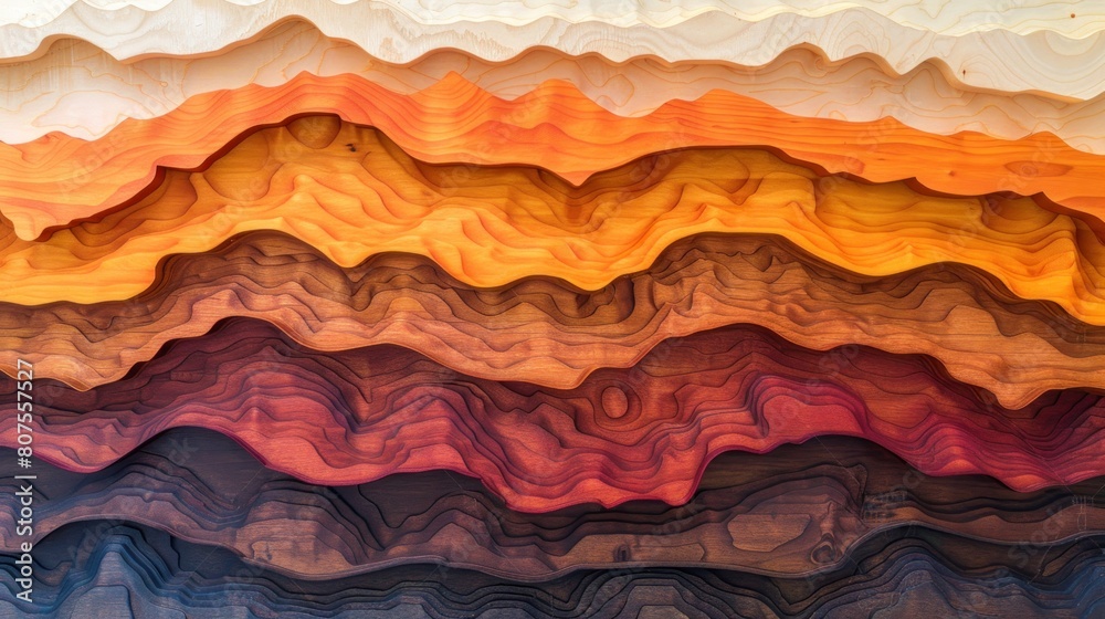 Abstract Painting With Wavy Lines Abstract Painting With Wavy Lines