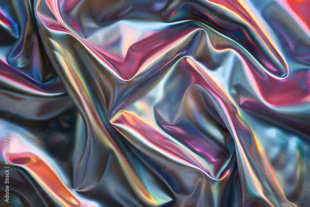 A piece of fabric with a rainbow pattern. The colors are bright and vibrant, creating a sense of energy and excitement. The fabric is draped over a surface, giving it a sense of movement and flow A piece of fabric with a rainbow pattern. The colors are bright and vibrant, creating a sense of energy and excitement. The fabric is draped over a surface, giving it a sense of movement and flow