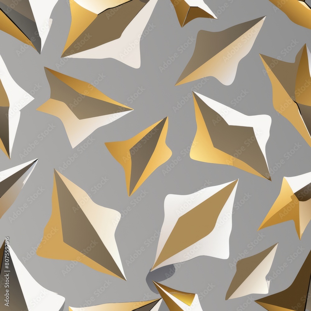 Seamless pattern of metallic foil accents adding shimmer and shine to an abstract and modern design, Generative AI Seamless pattern of metallic foil accents adding shimmer and shine to an abstract and modern design, Generative AI