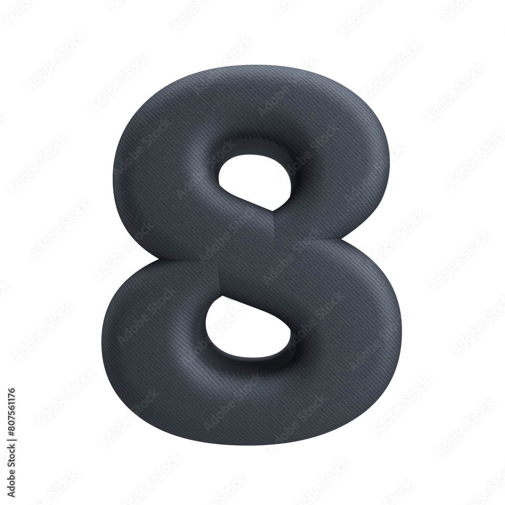 Number 8, 3D with transparent background Number 8, 3D with transparent background