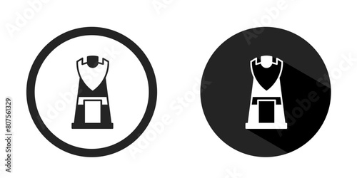 Fortress logo. Fortress icon vector design black color. Stock vector.