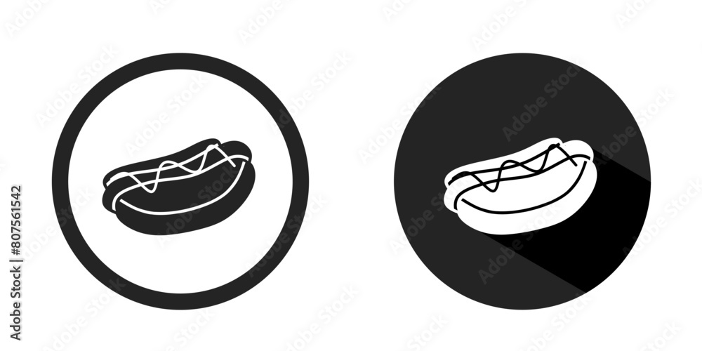Hot dog logo. Hot dog icon vector design black color. Stock vector. Hot dog logo. Hot dog icon vector design black color. Stock vector.